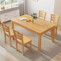 Ensemble de table et chaises de salle à manger modernes et écologiques en gros pour la maison, l'hôtel, le restaurant, mobilier de salle à manger 2, 4, 6, 8 places en bois massif