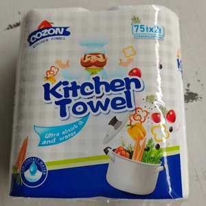 Essuie-tout en <span class=keywords><strong>papier</strong></span> vierge de pâte de bois, très absorbant pour l'huile de cuisson, idéal pour le nettoyage de cuisine et l'usage domestique - Product Image 2
