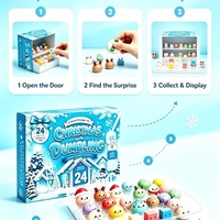 Calendrier de l'Avent de Noël, boîte surprise, une boîte contient 24 pièces. Jouets à presser en TPR, jouets anti-stress doux