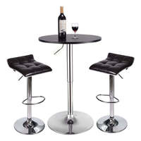 ST-8003-1 Tabourets de bar en cuir à base chromée réglable et pivotante, design moderne personnalisé en usine pour la salle à manger à domicile