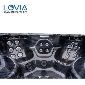 حوض استحمام ساخن عصري من الأكريليك، حوض مزدوج مع تدليك مائي، سبا خارجي - Product Image 4