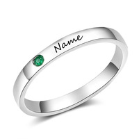 Nouvel Arrivage Décembre Bague Personnalisable DIY Incrustée de Diamants, en Alliage de Cuivre Gravé, Plaqué Argent, Plaqué Or Rose, Plaqué Or, Style Couple