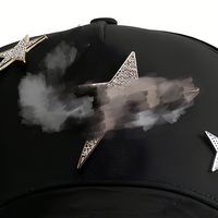 Gorra de Béisbol Estilo Vintage con Pedrería, Cinco Piezas, Estampado en Relieve y Bordado a Mano