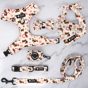 Accesorios de Lujo para Cachorros con Diseño de <span class=keywords><strong>Dachshund</strong></span>, Collar Personalizado para Perro, Conjunto de Arnés y Correa Personalizados para Mascotas - Product Image 6