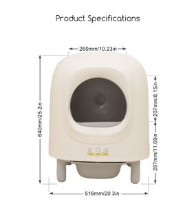 Caja de arena para gatos inteligente Petree, caja de arena automática de autolimpieza, bandeja para mascotas con Control remoto WIFI, inodoro desmontable para gatos con bolsas para caca - Product Image 2