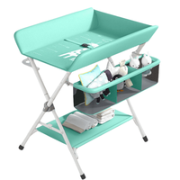 Table à langer pliable en coton à motif de dessin animé pour bébé, 0-12 mois, à commande manuelle, écologique, pour crèche, GT-6, style chinois 1