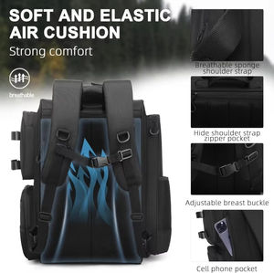 Bolsa organizadora de equipo de pesca resistente al agua salada grande de nailon para exteriores, bolsa impermeable para aparejos de pesca - Product Image 6