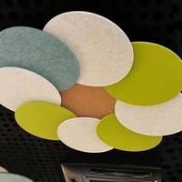 Panneau de plafond acoustique suspendu en polyester d'insonorisation moderne Plafonnier acoustique nuages chicanes Carreaux de plafond acoustiques