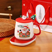 Tasse en céramique Père Noël, cadeau de Noël créatif, souvenir de fête, cadeau de Noël pour amis et famille