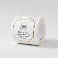 Autocollant de logo personnalisé, rouleau imprimé personnalisé, papier synthétique imperméable, adhésif en vinyle PVC, autocollant rond de logo de marque