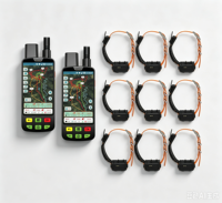 Traceur GPS professionnel ESEEK pour chiens avec suivi en temps réel, technologie VHF, prend en charge 20 chiens - 2 télécommandes et 9 colliers