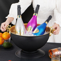 Bols à glace en métal, seau à glace en acier inoxydable personnalisé, refroidisseur doré, Champagne, vin, boissons, bouteille de bière, refroidisseur, vaisselle de bar