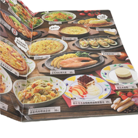 Pabrik cetakan Menu restoran/buku masak/lipat brosur resep makanan Softcover warna kustom profesional