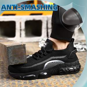 Chaussures de sécurité unisexes avec embout en acier, respirantes, antidérapantes, confortables, pour usage industriel, protection industrielle - Product Image 2