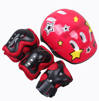 Casque de vélo pour enfants respirant et léger avec 6 évents réglables, ensemble avec protection des genoux, des coudes et des poignets pour les enfants, les garçons et les filles