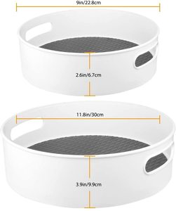 Barato Popular 22,5 cm <span class=keywords><strong>Lazy</strong></span> <span class=keywords><strong>Susan</strong></span> tocadiscos gabinete de cocina organizador de almacenamiento de alta calidad tocadiscos giratorio contenedor de almacenamiento - Product Image 4