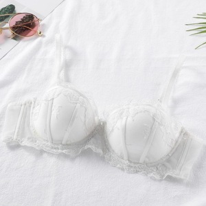 Lencería Sexy de Color Sólido, Bralette de Encaje, Sujetador de Media Copa de Alta Calidad para Mujer - Product Image 3