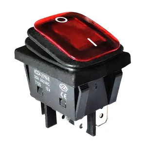 KCD4-201N-B 30A 125/250VAC T85/55 1E4 4p 6p lock rocker switch with on off function and TUV VDE cqc CE certificate from china