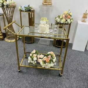 Chariot utilitaire d'hôtel d'acier inoxydable chariot polyvalent de service de boisson de KTV chariot de barre avec le support de verre de casier <span class=keywords><strong>à</strong></span> <span class=keywords><strong>vin</strong></span> - Product Image 1