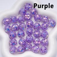 Perles acryliques rondes de haute qualité de 16 mm avec remplissage de sequins en résine colorée en forme de cœur pour la fabrication de bijoux DIY