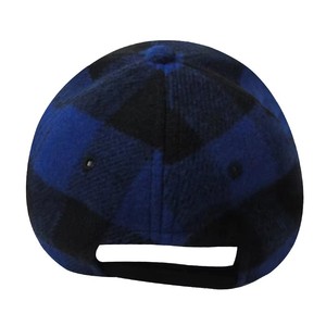 Gorra <span class=keywords><strong>de</strong></span> Béisbol Deportiva <span class=keywords><strong>de</strong></span> <span class=keywords><strong>Lana</strong></span> a Cuadros Negra y <span class=keywords><strong>Azul</strong></span> <span class=keywords><strong>de</strong></span> Alta Calidad, 6 Paneles, Sin Patrón, Visera Curva, Gorra <span class=keywords><strong>de</strong></span> Golf para Hombre y Mujer, Venta al Por Mayor - Product Image 2