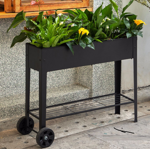 Caja de maceta elevada para exteriores con cama de jardín elevada de Metal galvanizado en el hogar, jardinería, diseño de verduras y plantas, maceta con forma - Product Image 2