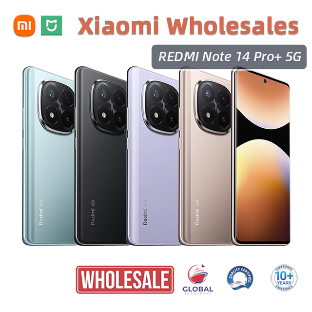 20PCS MOQ, HONG KONG STOCK, 100% ORIGINAL GENUINE REDMI NOTE 14 PRO + 5G GLOBAL || MOBILE PHONE SUPPLIER