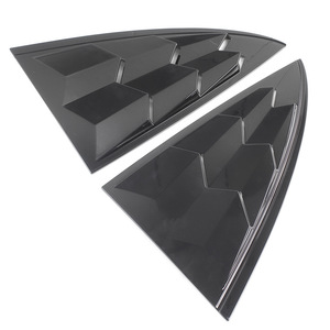 Couverture de vitre latérale arrière Tesla Model 3, motif en fibre de carbone noire, ABS, autocollant décoratif de protection pour carrosserie de voiture, 17-21 - Product Image 2