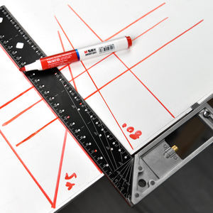 45/90 Grad Dreieck Quadrat Lineal 30cm Aluminium legierung rechtwinkliges Lineal Holz bearbeitung Versuchen Sie Quadrat für mehrere Zwecke Tischler - Product Image 3