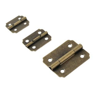 Bisagra de hierro para muebles, 4 orificios, montaje en superficie, herraje tradicional duradero para joyero, caja de madera, caja de vino, caja de embalaje - Product Image 5