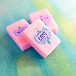 Fichas de Mahjong Americanas Personalizables de Acrílico Rosa, 160 Piezas, Juego de Lujo con Tallado de Una Sola Capa, Oh My Mahjong - Product Image 4