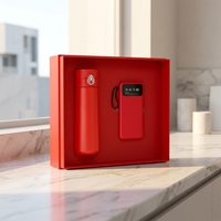 Ensemble Cadeau d'Affaires Personnalisable : Gourde Isotherme Promotionnelle en Acier Inoxydable 450ml avec Affichage de Température et Batterie Externe 10000mAh