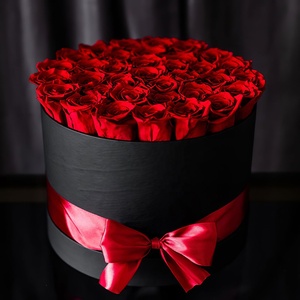 Grande boîte avec tête de rosas immortelle pour décoration et cadeaux faits par fleur éternelle rose préservée dans une boîte cadeau - Product Image 2