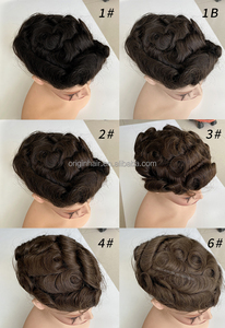 Stock Toupet da <span class=keywords><strong>Uomo</strong></span> In Pronta Consegna con Attaccatura Naturale Base in PU Hollywood e Pizzo Svizzero Protesi Capillare in Capelli Indiani per <span class=keywords><strong>Uomo</strong></span> - Product Image 6