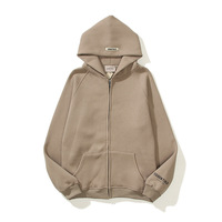 Sweat à capuche pour homme de haute qualité avec logo personnalisé, en polyester/coton, tissage uni, respirant, avec fermeture éclair