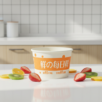 Bol à soupe jetable avec logo personnalisé, bols en papier à emporter, qualité alimentaire, durables pour l'emballage de la restauration rapide, vente en gros