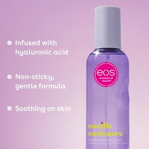 Eos Vanilla Cashmere Body Mist 6 Fl Oz With Hyaluronic Acid For Women - Product Image 5