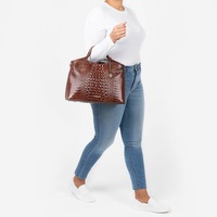 Sac pour ordinateur portable vintage de luxe pour femmes sac fourre-tout design unique motif crocodile sac à main sac à main