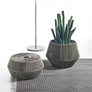 Mobilier d'extérieur en rotin fleur pot petite <span class=keywords><strong>table</strong></span> basse ronde hôtel <span class=keywords><strong>balcon</strong></span> jardin rotin fleur boîte étagère à fleurs jardinage flowe - Product Image 1