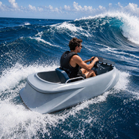 Offre Spéciale – Kart Bateau Électrique Biplace 50 km/h, Alimenté par Batterie 74V, en LLDPE Rotomoulé, pour Sports Nautiques, Longue Autonomie