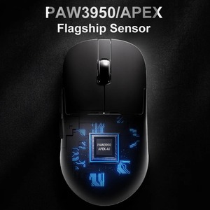 Ajazz AJ159 <span class=keywords><strong>APEX</strong></span> Mouse Ligero 56g Tri-mode PAW3950 42000DPI 8Khz 650IPS 400mAh Gaming Esport Mouse con base - Product Image 3
