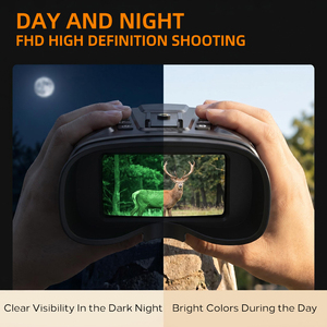 Telescopio de visión nocturna a todo color con 96MP, 4K HD, visión nocturna con poca luz, zoom 9X, alcance de 600m en la oscuridad total, binoculares de visión nocturna. - Product Image 3