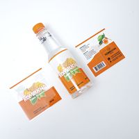 Étiquettes autocollantes personnalisées transparentes et imperméables pour bouteilles d'eau minérale, en vinyle plastique, pour jus et boissons, en rouleau