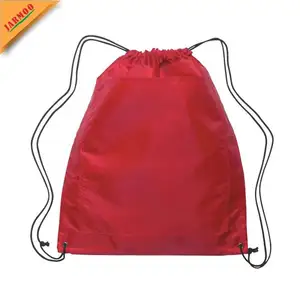 Ucuz pamuk alışveriş beraberlik dize özelleştirmek kırmızı örgülü büzme çanta açık