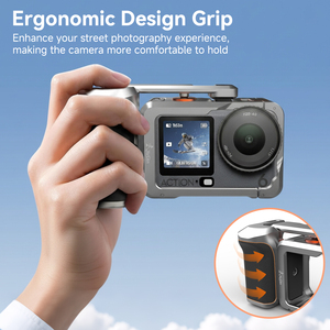 Kit de Empuñadura para Cámara <span class=keywords><strong>DJI</strong></span> <span class=keywords><strong>Osmo</strong></span> <span class=keywords><strong>Action</strong></span> 6, Soporte de Agarre con Jaula, Montaje de Liberación Rápida, Botón de Obturador, Zapata Fría, Correa de Muñeca - Product Image 6