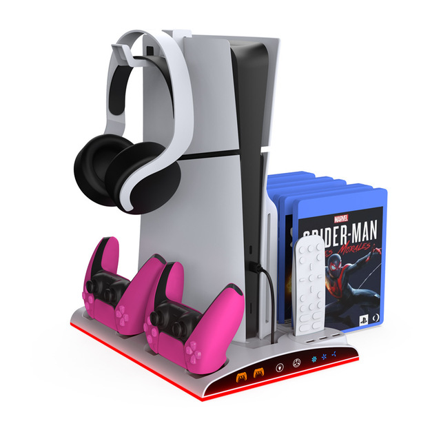 Southwind for Slim Compatible Multifunctional Cooling Stand Base Dual Controller Charging Dock Headset Storage Rack ABS Material