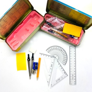 Juego de Papelería Matemática con Caja de Geometría Metálica al por Mayor, Regreso a Clases para Estudiantes - Product Image 2