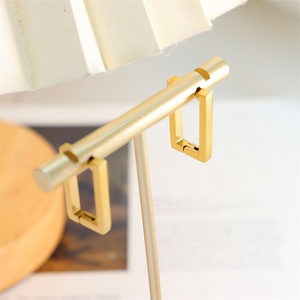 Minimalist Jewelry Stainless Steel Ear <b>Clip</b> Earring Elegant square Earrings - Product Image 5