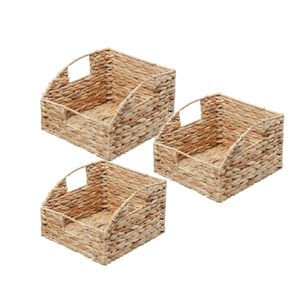 Nouveau panier de rangement multifonctionnel en jacinthe d'eau, artisanat traditionnel, écologique, pour vêtements, décoration de table, provenant du Vietnam - Product Image 2
