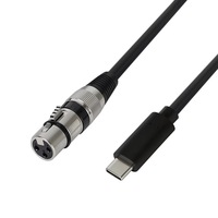 Câble audio mobile Type-C vers XLR femelle, câble de carte son Type-C vers XLR, câble audio, câble de mixage